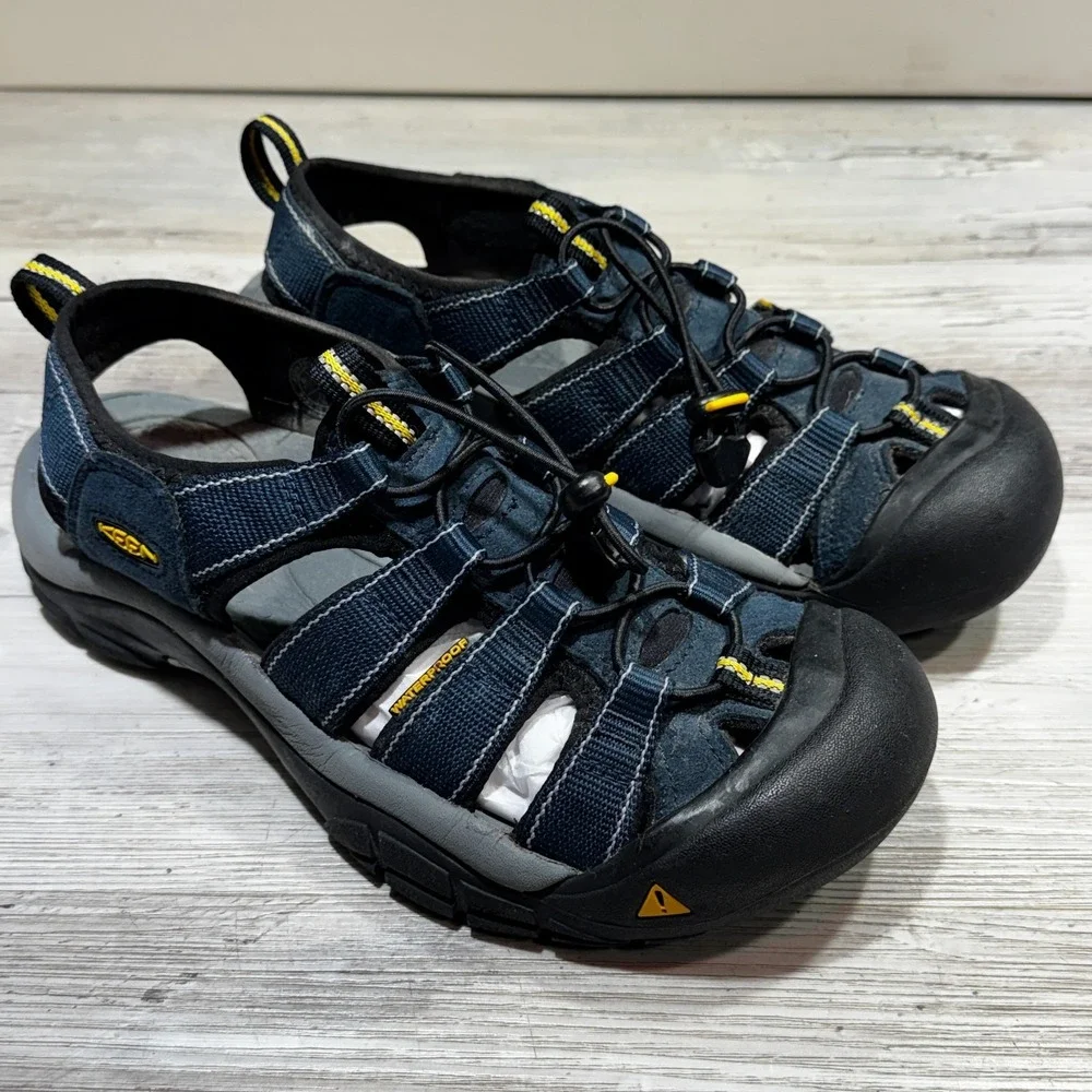 KEEN Mens Newport H2 Navy/Medium Grey Sport Sandals Size 8